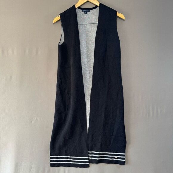 Tommy Hilfiger Women’s Long Sleeveless Cardigan Sweater Size XS Grey Color - Picture 1 of 9